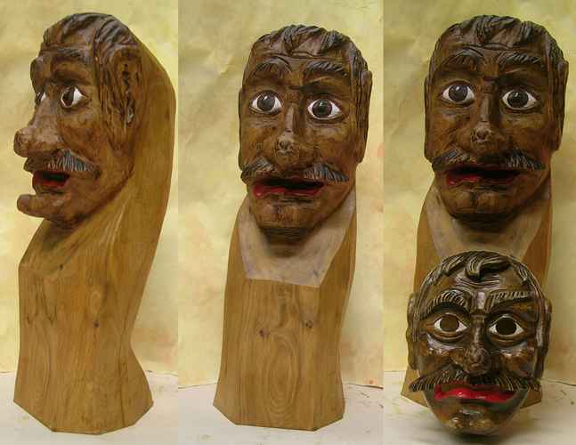 Maske Grundmättlerbuure als Geschenkskulptur, 70cm
